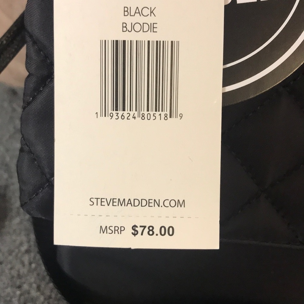 STEVE MADDEN BJODIE BLACK NYLON CROSSBODY CLUTCH - Picture 4 of 9